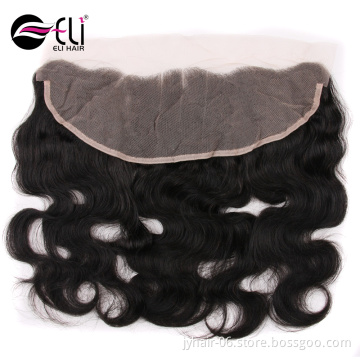 Factory Wholesale All Textures Cheap 100% Human Brazilian Hair Weave Frontal Closures Swiss Lace Frontal